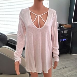 NWT Boston Proper long sleeve white shirt top size M